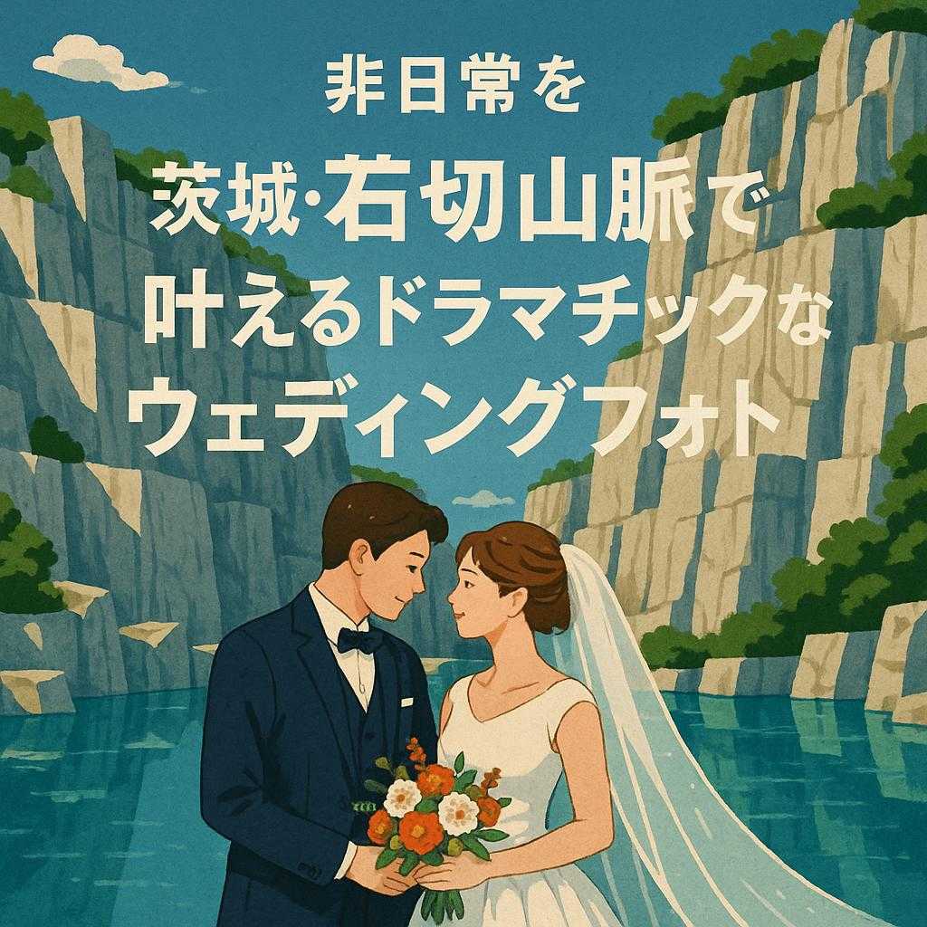 「非日常を体験！茨城・石切山脈で叶えるドラマチックなウェディングフォト」