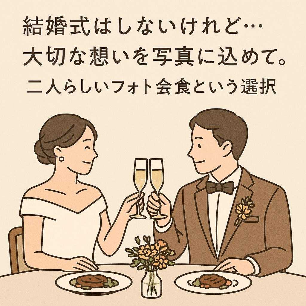 「結婚式はしないけれど…大切な想いを写真に込めて。二人らしいフォト会食という選択」