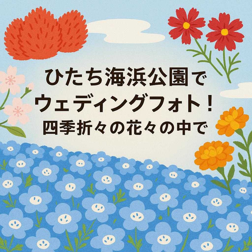 ひたち海浜公園でウェディングフォト！四季折々の花々の中で
