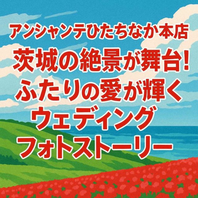 アンシャンテひたちなか本店 「茨城の絶景が舞台！ふたりの愛が輝くウェディングフォトストーリー」