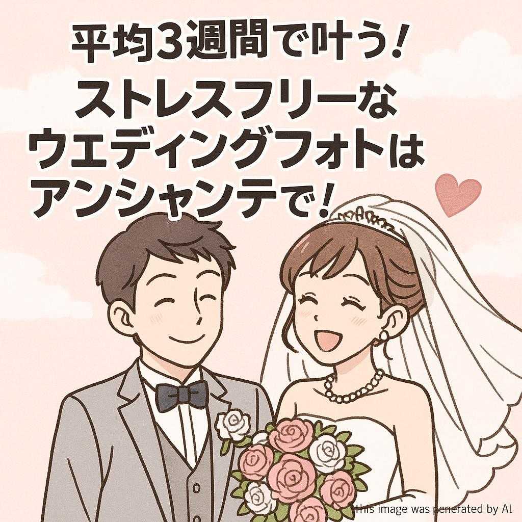 【平均3週間で叶う！】ストレスフリーなウェディングフォトはアンシャンテで！💖