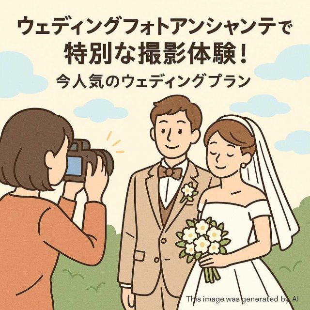 ウェディングフォトアンシャンテでの特別な撮影体験！今人気のウェディングプラン