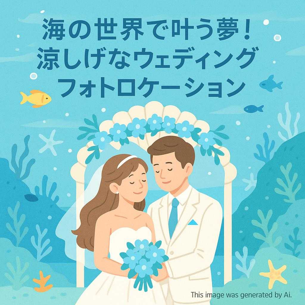 海の世界で叶う夢！涼しげなウェディングフォトロケーション