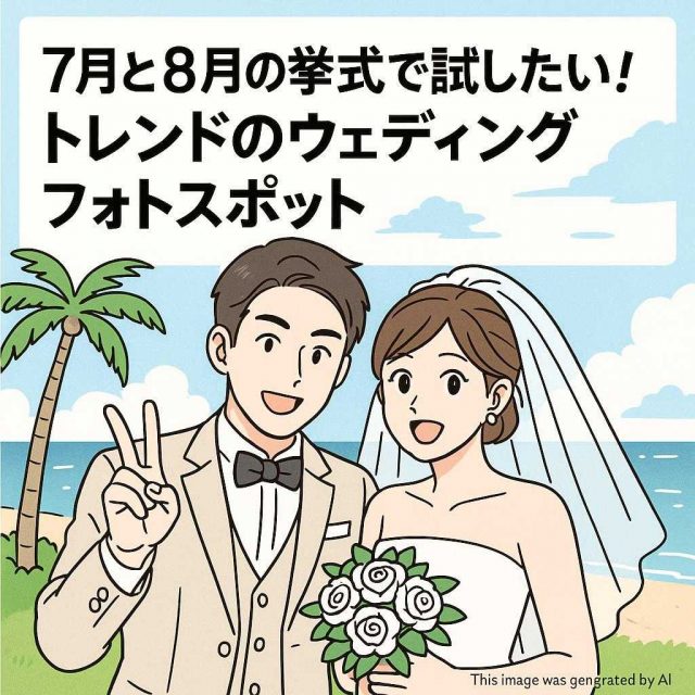 7月と8月の挙式で試したい！トレンドのウェディングフォトスポット