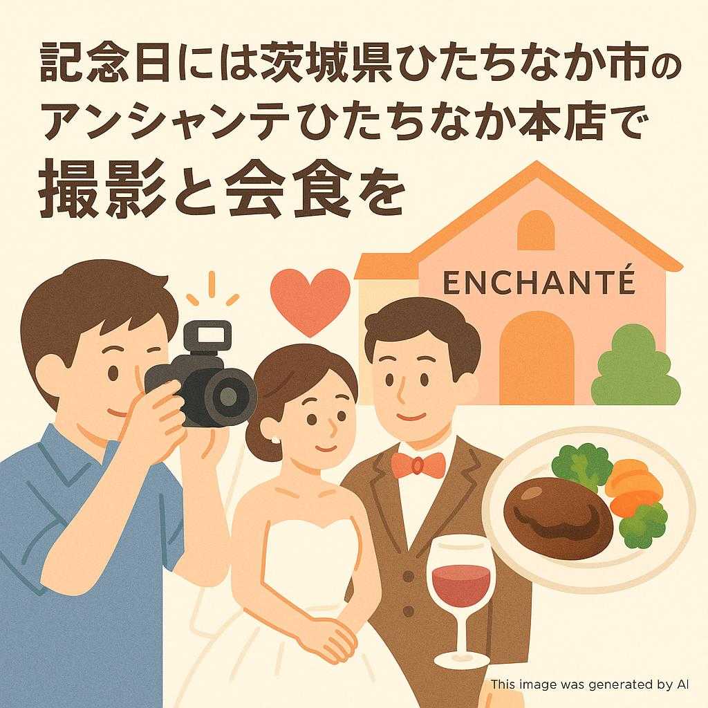 記念日には茨城県ひたちなか市のアンシャンテひたちなか本店で撮影と会食を