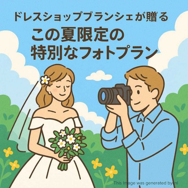 ドレスショップブランシェが贈る、この夏限定の特別なフォトプラン