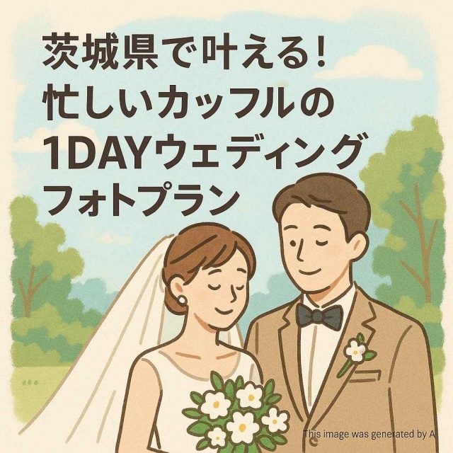 茨城県で叶える！忙しいカップルの1DAYウェディングフォトプラン