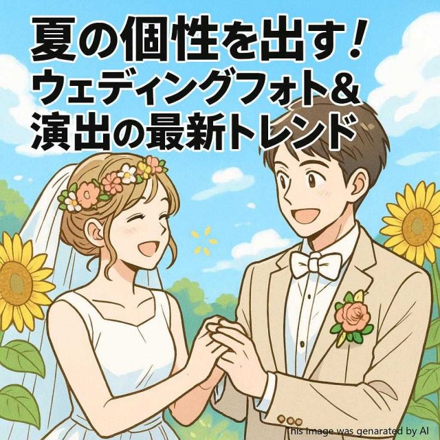 夏の個性を出す！ウェディングフォト＆演出の最新トレンド