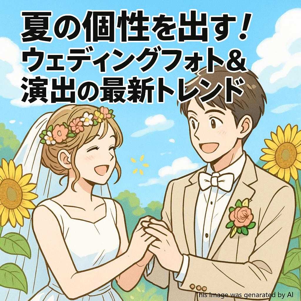 夏の個性を出す！ウェディングフォト＆演出の最新トレンド