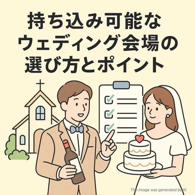 持ち込み可能なウェディング会場の選び方とポイント