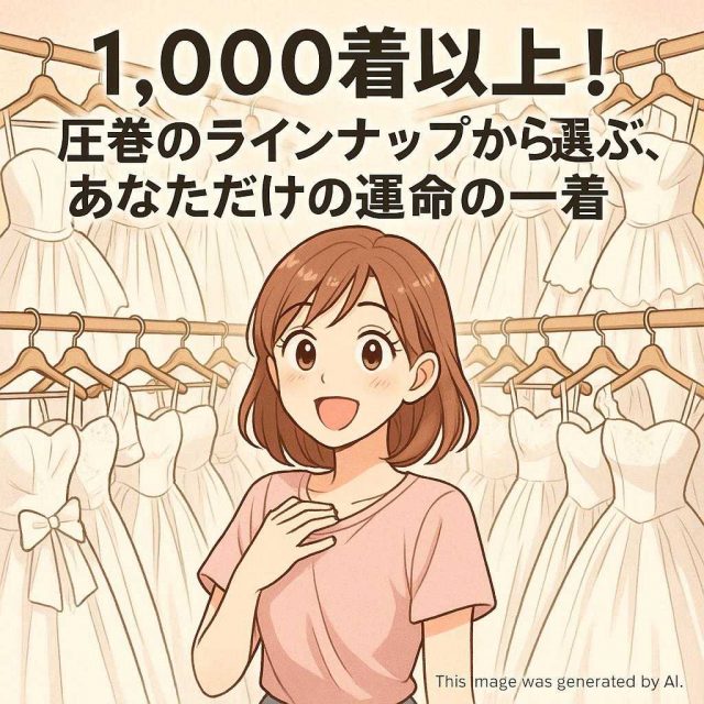 【1,000着以上！】圧巻のラインナップから選ぶ、あなただけの運命の一着