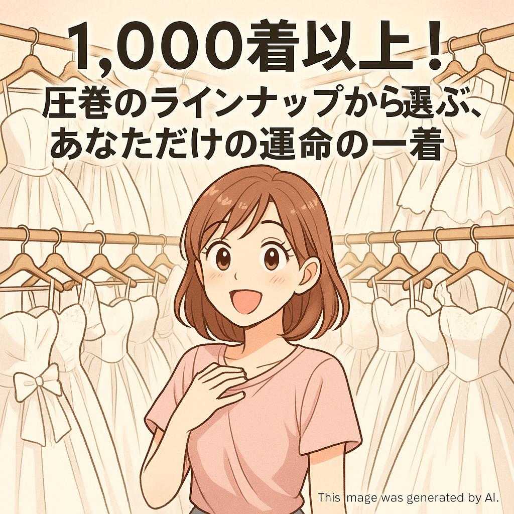 【1,000着以上！】圧巻のラインナップから選ぶ、あなただけの運命の一着