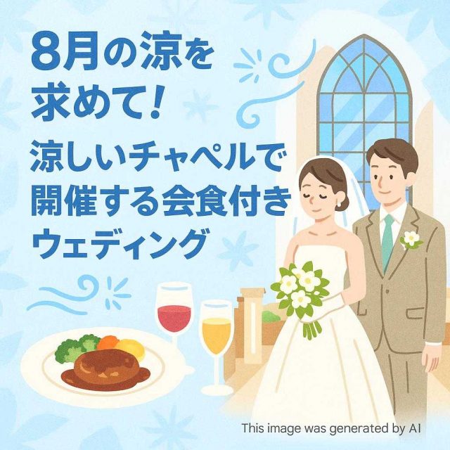 8月の涼を求めて！涼しいチャペルで開催する会食付きウェディング
