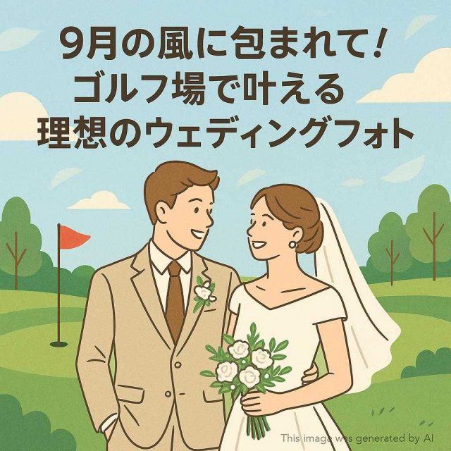 ９月の風に包まれて！ゴルフ場で叶える理想のウェディングフォト