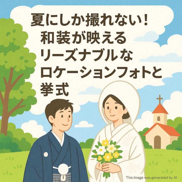 夏にしか撮れない！和装が映えるリーズナブルなロケーションフォトと挙式