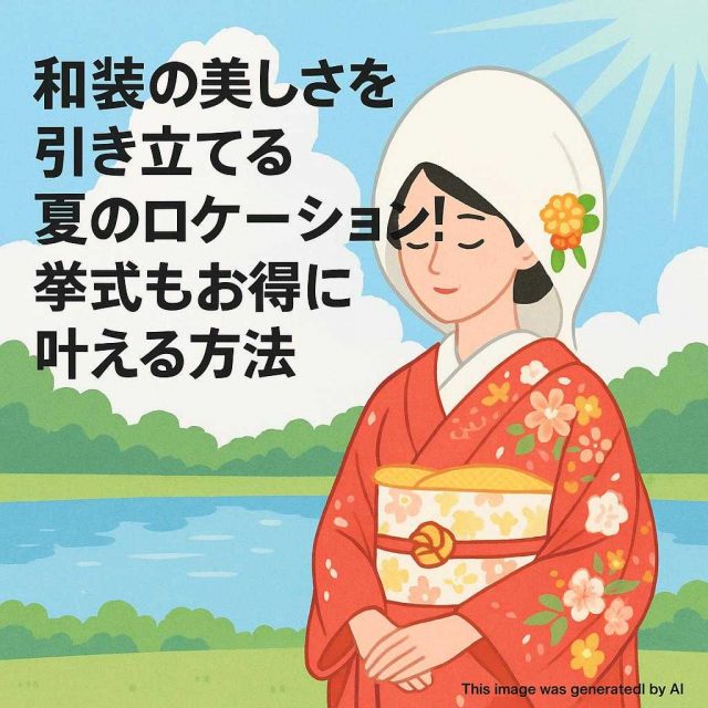 和装の美しさを引き立てる夏のロケーション！挙式もお得に叶える方法