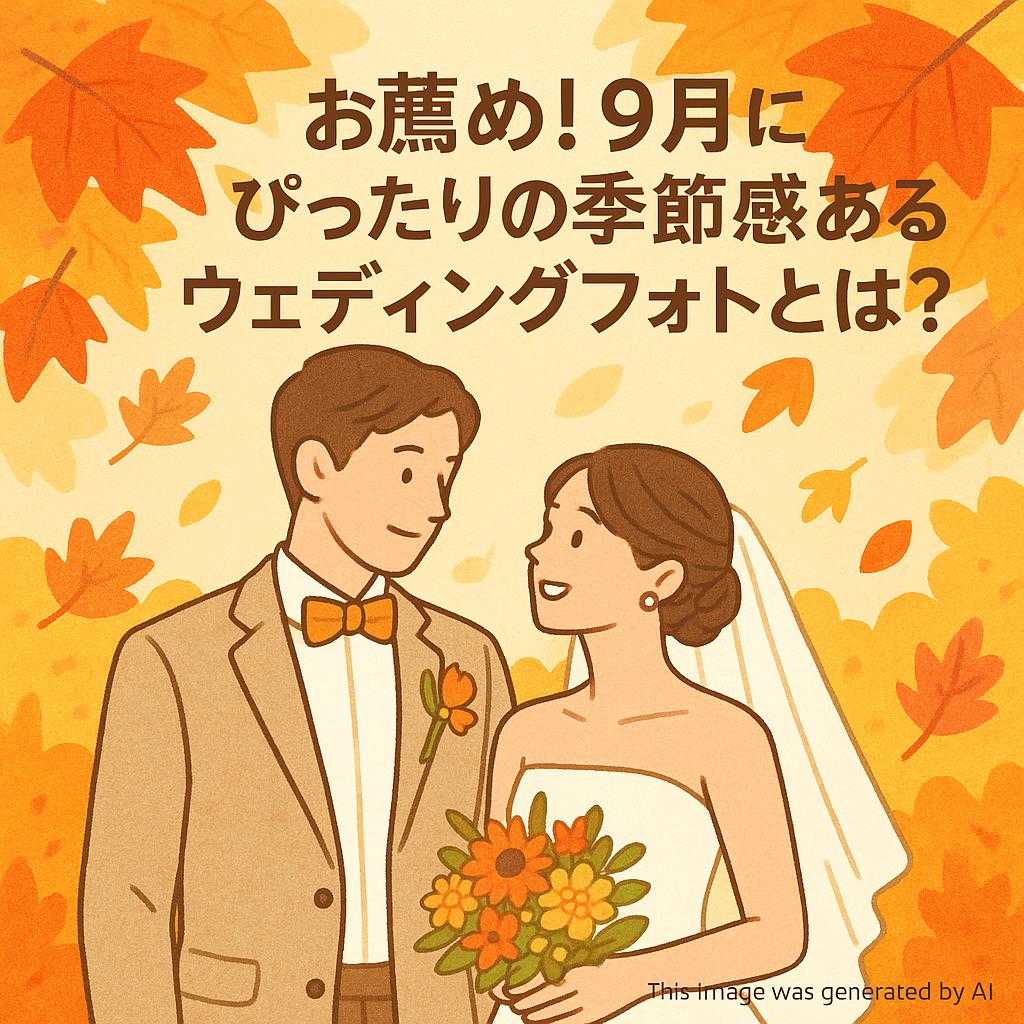 お薦め！9月にぴったりの季節感あるウェディングフォトとは？