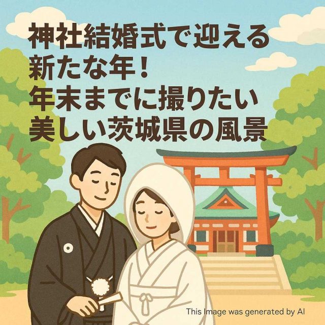 神社結婚式で迎える新たな年！年末までに撮りたい美しい茨城県の風景