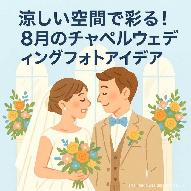 涼しい空間で彩る！8月のチャペルウェディングフォトアイデア