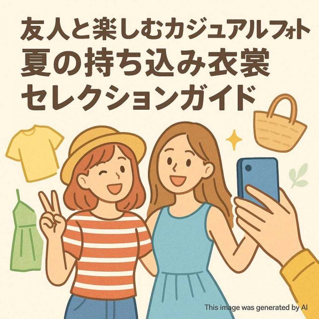 友人と楽しむカジュアルフォト！夏の持ち込み衣裳セレクションガイド