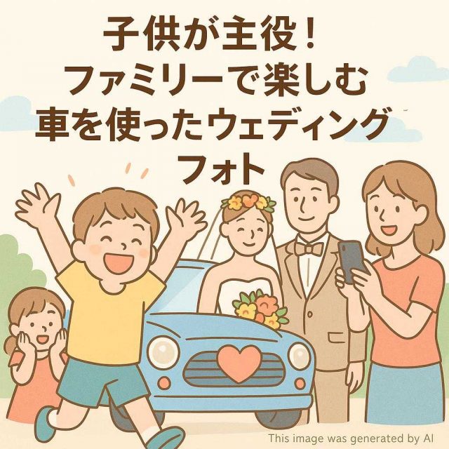 子供が主役！ファミリーで楽しむ車を使ったウェディングフォト