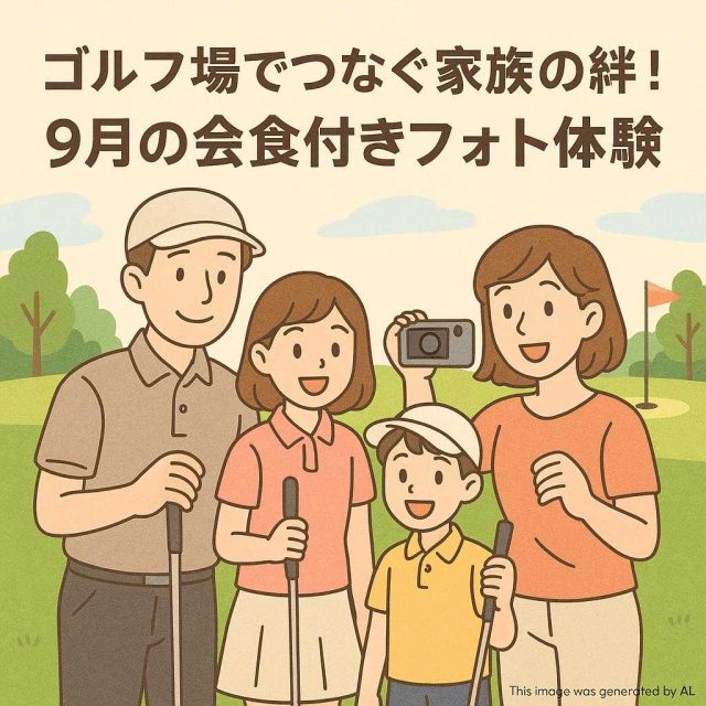ゴルフ場でつなぐ家族の絆！９月の会食付きフォト体験