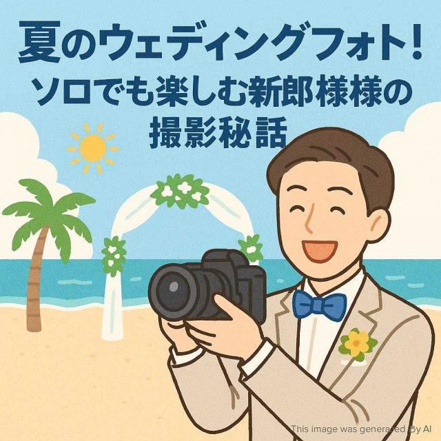 夏のウェディングフォト！ソロでも楽しむ新郎様の撮影秘話