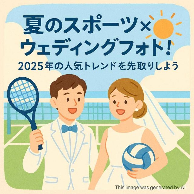 夏のスポーツ×ウェディングフォト！2025年の人気トレンドを先取りしよう