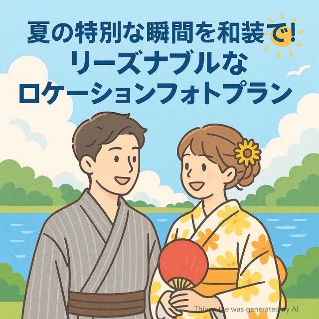 夏の特別な瞬間を和装で！リーズナブルなロケーションフォトプラン