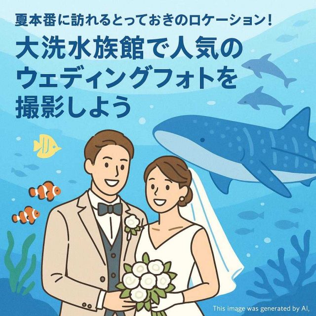 夏本番に訪れるとっておきのロケーション！大洗水族館で人気のウェディングフォトを撮影しよう
