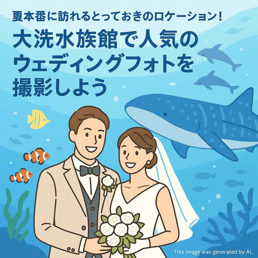 夏本番に訪れるとっておきのロケーション！大洗水族館で人気のウェディングフォトを撮影しよう