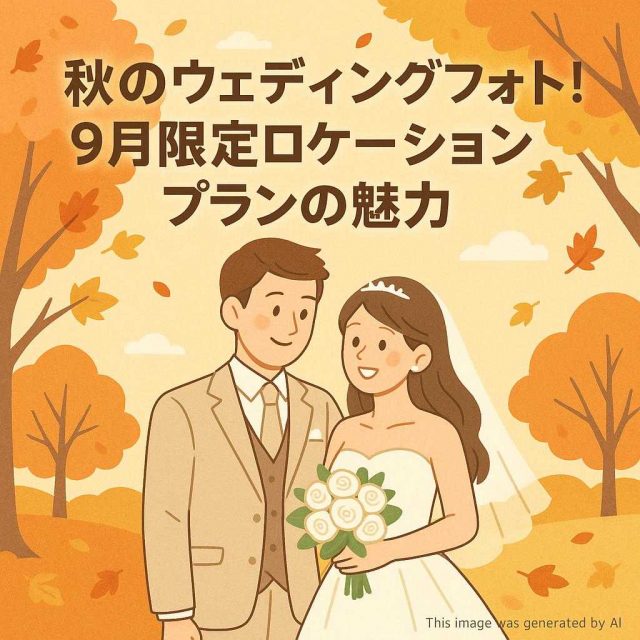 秋のウェディングフォト！9月限定ロケーションプランの魅力