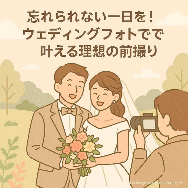 忘れられない一日を！ウェディングフォトで叶える理想の前撮り
