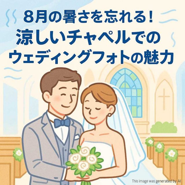 8月の暑さを忘れる！涼しいチャペルでのウェディングフォトの魅力