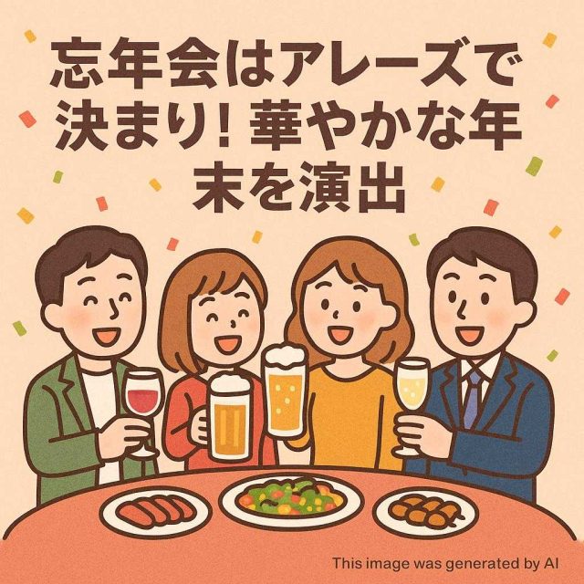 忘年会はアレーズで決まり！華やかな年末を演出