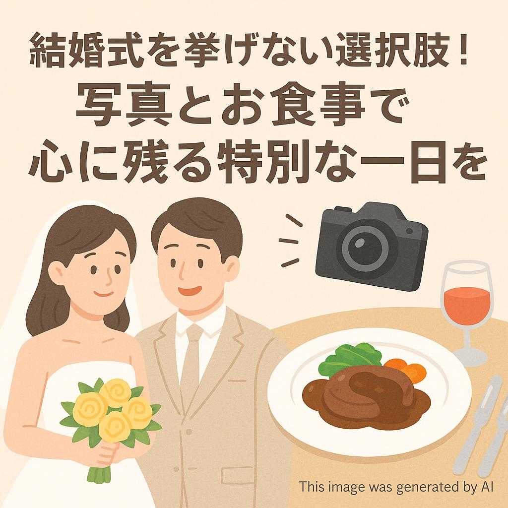 結婚式を挙げない選択肢！写真とお食事で心に残る特別な一日を