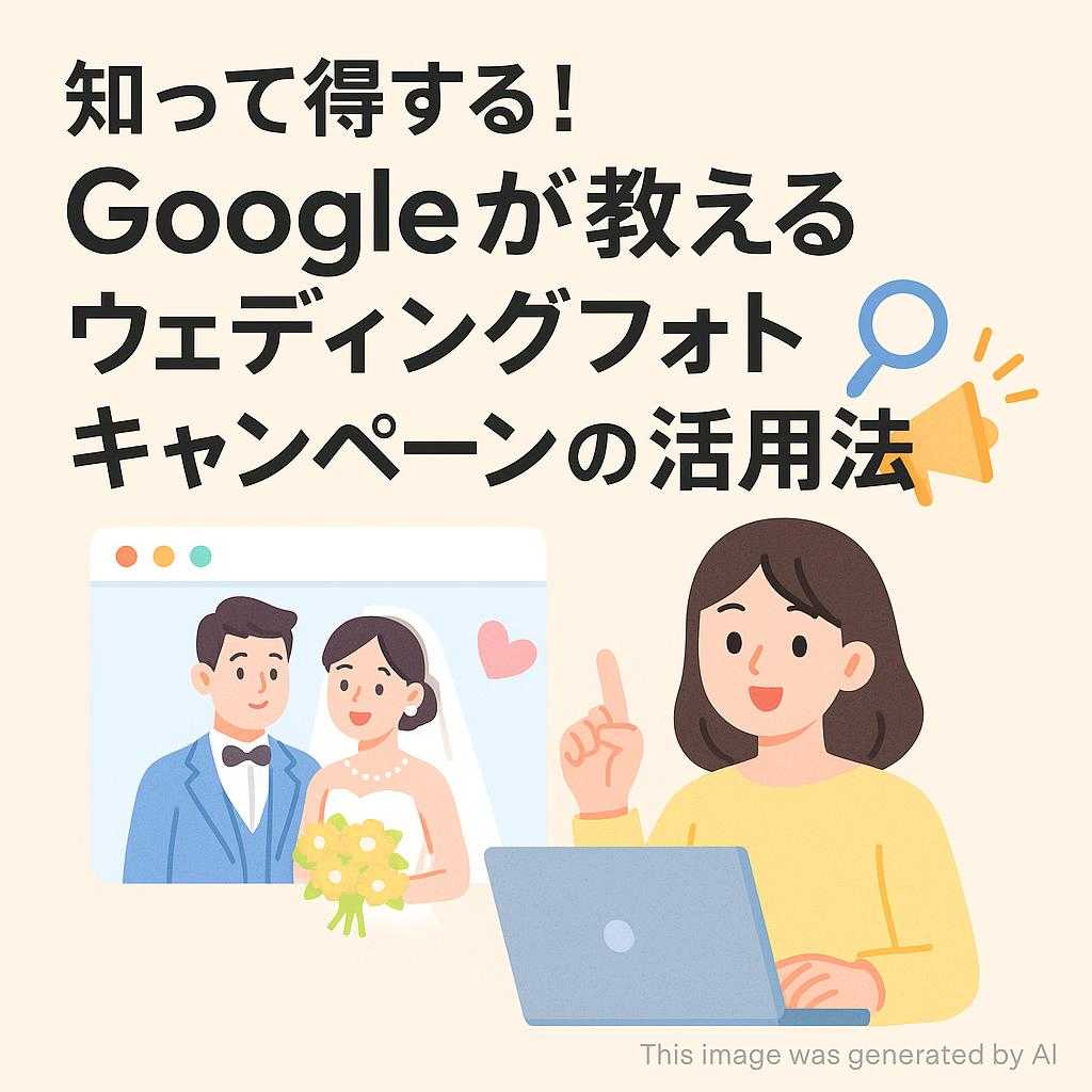 知って得する！Googleが教えるウェディングフォトキャンペーンの活用法