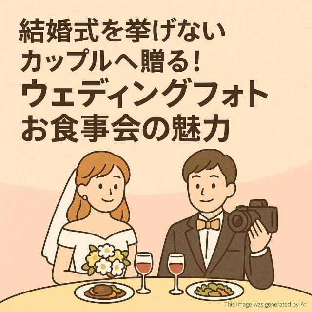 結婚式を挙げないカップルへ贈る！ウェディングフォトお食事会の魅力