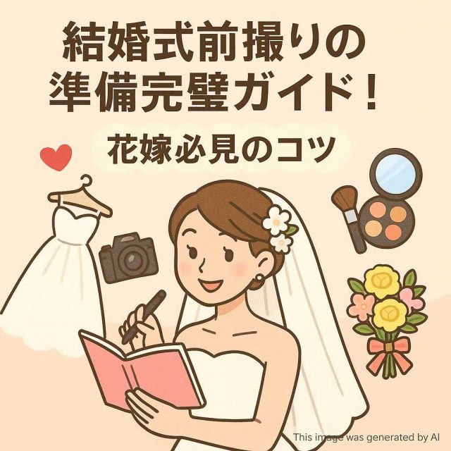 結婚式前撮りの準備完璧ガイド！花嫁必見のコツ