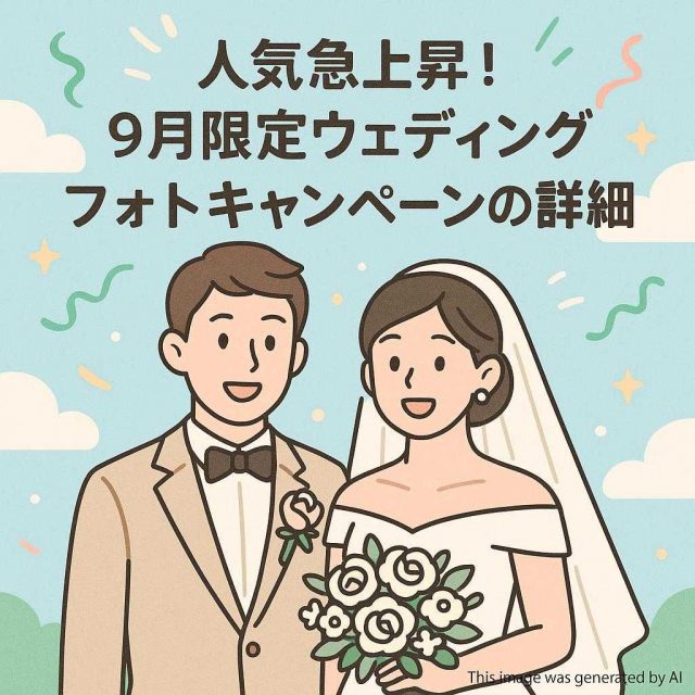 人気急上昇！9月限定ウェディングフォトキャンペーンの詳細