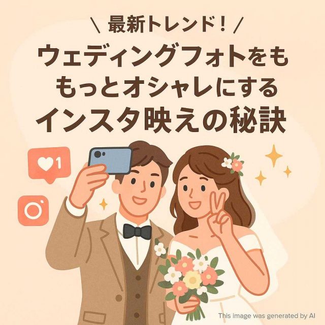 最新トレンド！ウェディングフォトをもっとオシャレにするインスタ映えの秘訣
