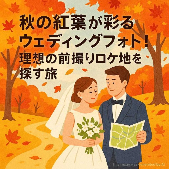秋の紅葉が彩るウェディングフォト！理想の前撮りロケ地を探す旅