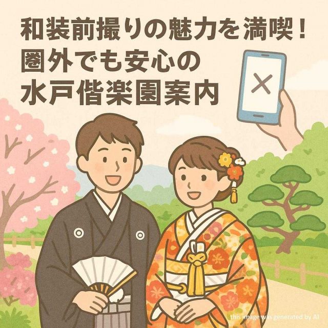 和装前撮りの魅力を満喫！圏外でも安心の水戸偕楽園案内