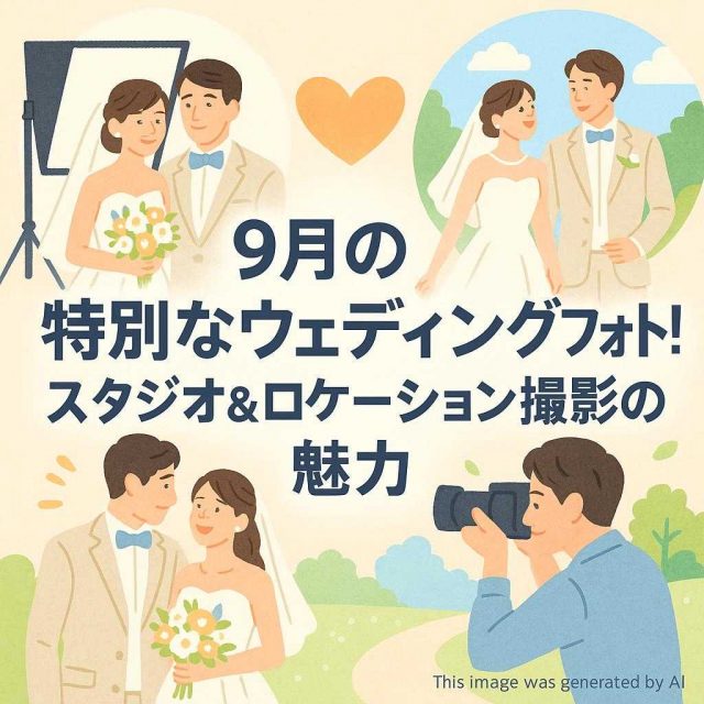 9月の特別なウェディングフォト！スタジオ＆ロケーション撮影の魅力