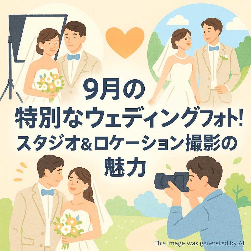 9月の特別なウェディングフォト！スタジオ＆ロケーション撮影の魅力