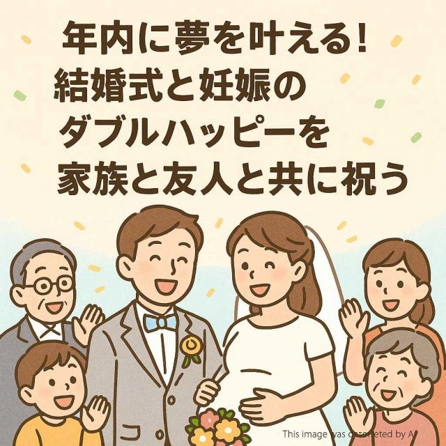 年内に夢を叶える！結婚式と妊娠のダブルハッピーを家族と友人と共に祝う