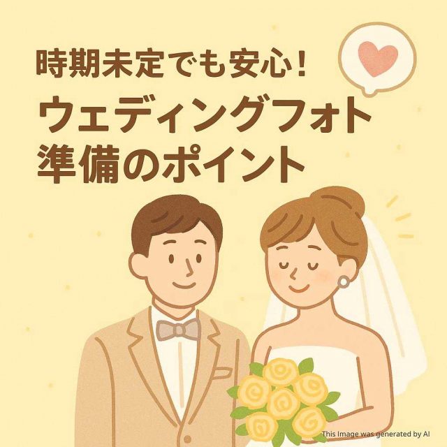 時期未定でも安心！ウェディングフォト準備のポイント