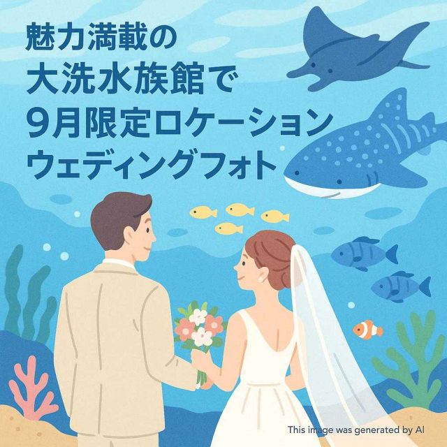 魅力満載の大洗水族館で9月限定ロケーションウェディングフォト撮影