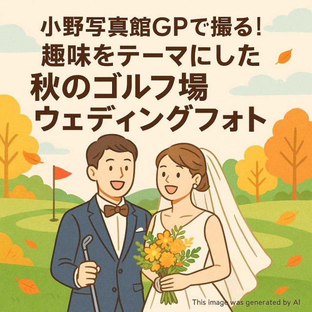 小野写真館GPで撮る！趣味をテーマにした秋のゴルフ場ウェディングフォト