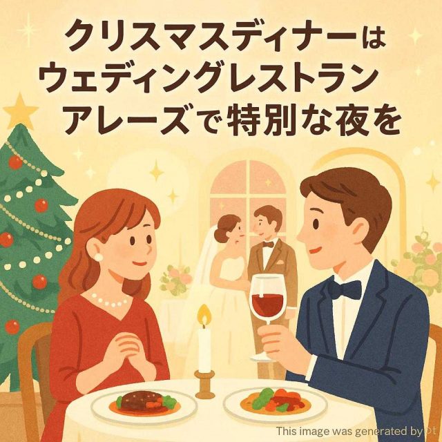 クリスマスディナーはウェディングレストランアレーズで特別な夜を